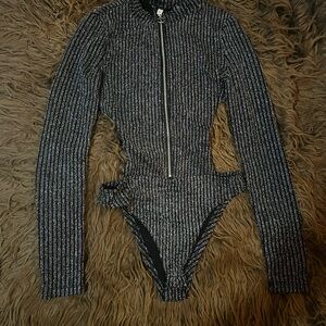 Stylish Black and Silver Kids One Piece